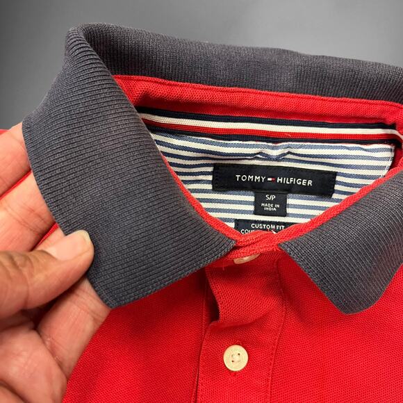 Tommy Hilfiger Polo Shirt Spellout Men’s Small Block Letter Rugby 90s Streetwear - Picture 5 of 10